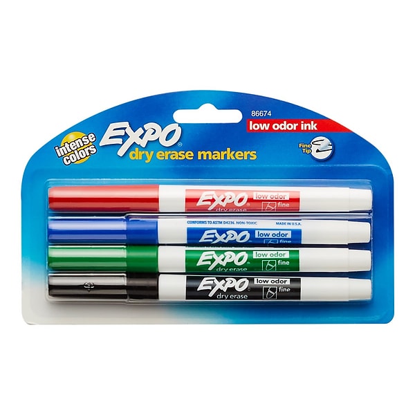 Expo 1884309 Assorted 8-Color Low-Odor Ultra Fine Point Dry Erase