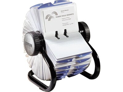 Rolodex Rotary Business Card File, 400 Card Capacity, Black (67236) |  Quill.com