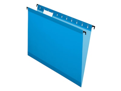 Pendaflex SureHook Reinforced Hanging File Folders, 5-Tab, Letter Size, Blue, 20/Box (PFX 6152 1/5 B
