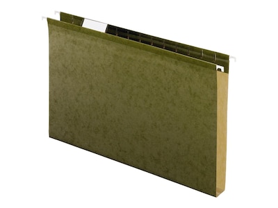 Pendaflex Reinforced Hanging File Folders, Extra Capacity, 1 Expansion, Legal Size, Standard Green,
