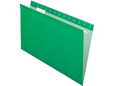 Pendaflex Recycled Hanging File Folders, Legal Size, Bright Green, 25/Box (PFX 4153 1/5 BGR)