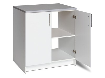 Prepac Elite 36" Composite Storage Cabinet with 1 Shelf, White (WEB-3236)
