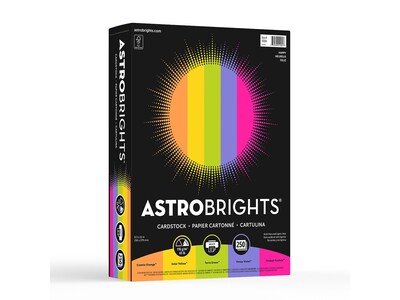 Astrobrights Color Cardstock -Happy Assortment, 65lb, 8.5 x 11, Assorted, 250/Pack
