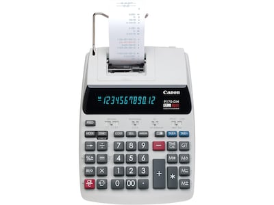 Canon P170-DH-3 2204C001 12-Digit Desktop Printing Calculator, White