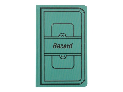 National Brand Canvas Tuff Series Record Book, 7.63 x 12.13, Green, 300 Sheets/Book (A66300R)