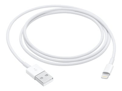 Apple Lightning USB Cable for iPhone/iPad/iPod Touch, 3.3 ft., White  (MD818AM/A) | Quill.com
