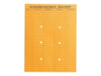Quality Park Self Seal Inter-Departmental Kraft Envelopes, 10 x 13, Brown Kraft #13.5, 100/Box (QU