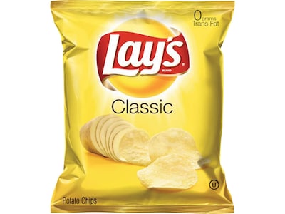 Lays Original Potato Chips, 1.5 oz. Bags, 64 Bags/Carton (FRI44359)