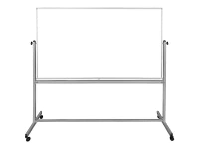 Luxor Steel Mobile Dry-Erase Whiteboard, Aluminum Frame, 40H x 72W (MB7240WW)