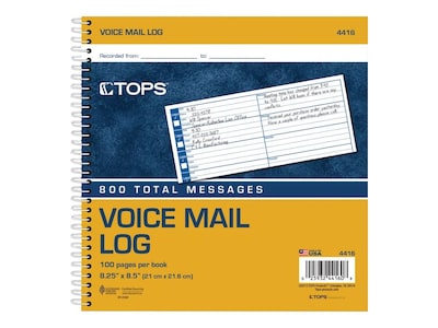 TOPS Message Pad, 8.25 x 8.5, White, 50 Sheets/Pad (4416)