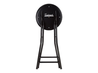 Trademark Global Home 24"H PVC Folding Stool, Black (82-0827)