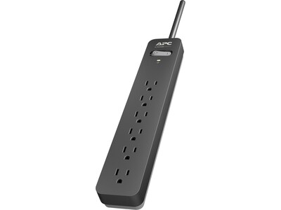 APC Essential SurgeArrest 6-Outlets Surge Protector, 6 Cord (PE66)