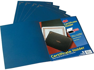 Oxford Certificate Holders, 11.25 x 8.75, Dark Blue, 5/Pack (29900235BGD)