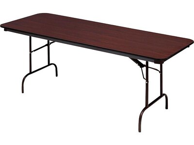 ICEBERG Premium Folding Table, 60" x 30", Mahogany (55214)