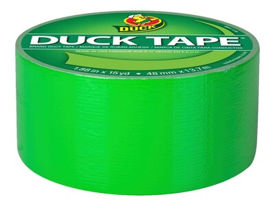 Duck Heavy Duty Duct Tape, 1.88 x 15 Yds., Neon Green (1265018