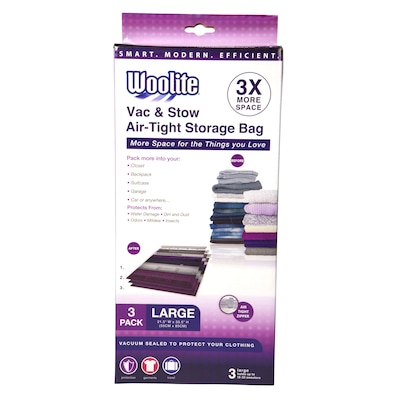 Woolite 3 Piece Air-Tight Large Vacuum Storage Bags