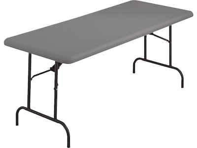 ICEBERG IndestrucTable TOO 1200 Series Folding Table, 72 x 30, Charcoal (65227)