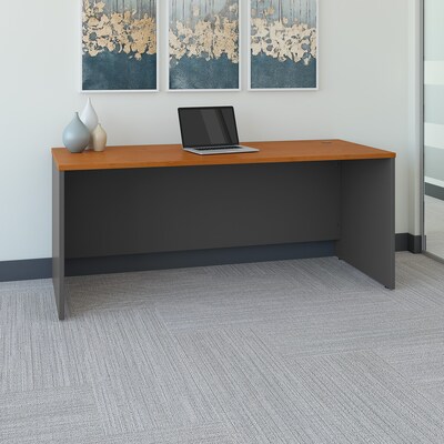 Bush Business Furniture Westfield 72W Office Desk, Natural Cherry/Graphite Gray (WC72436)