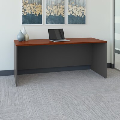 Bush Business Furniture Westfield 72W Office Desk, Hansen Cherry/Graphite Gray (WC24436)