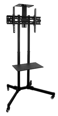 Mount-It! Steel Mobile TV Cart Stand, Black (MI-876)
