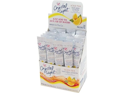 Crystal Light On The Go Lemon Powder Tea, 0.08 oz., 30/Box (00757)