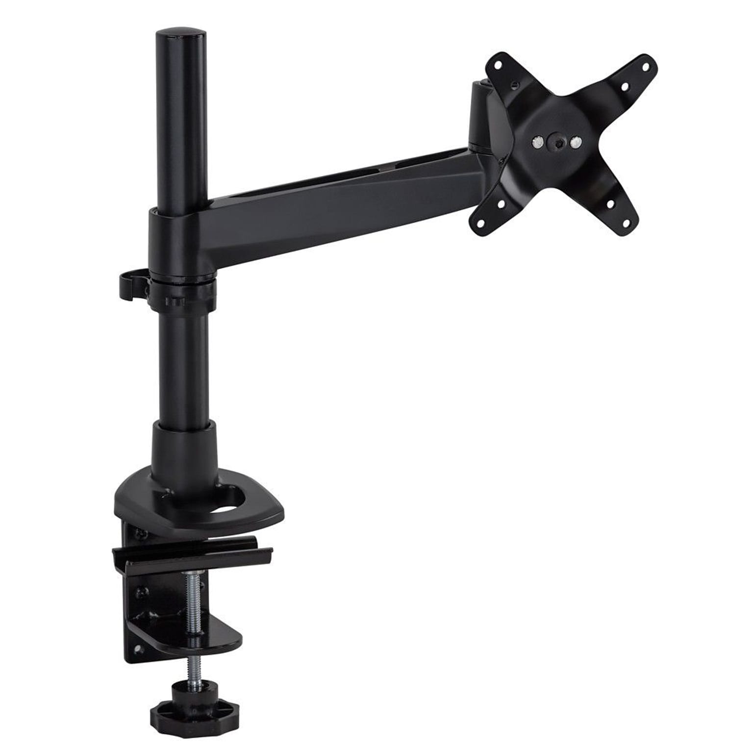 Mount-It! Modular Height Adjustable Adjustable Monitor Mount, Up to 27 Monitors, Black (MI-32116B)