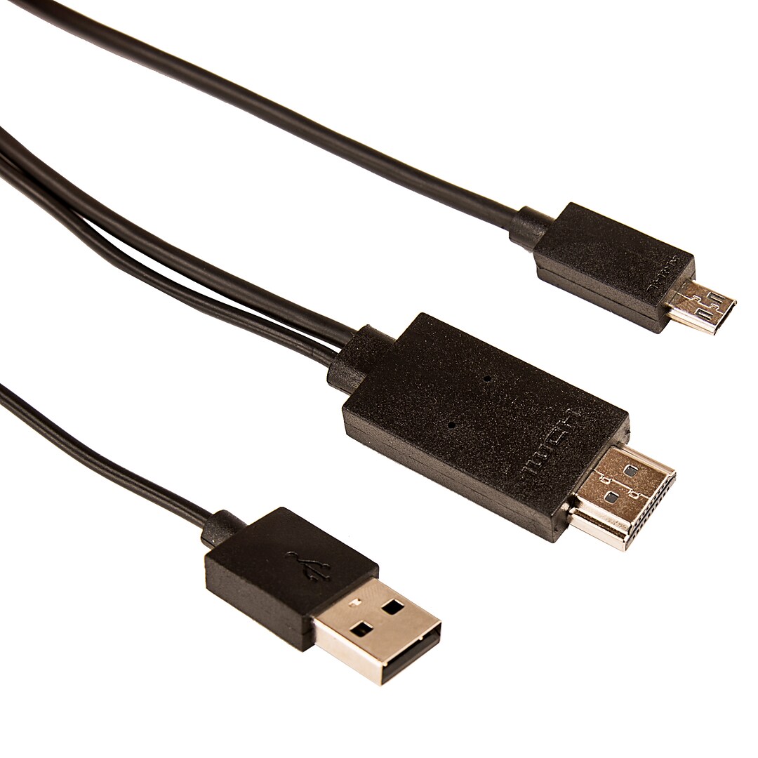 SumacLife 11 Pins Micro USB to HDMI Build-in MHL Adapter with 6 FT HDMI  Cable | Quill.com
