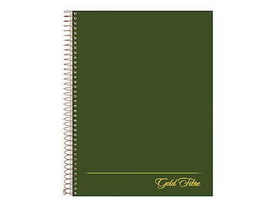 Ampad Gold Fibre Subject Notebooks, 7.25 x 9.5, Cornell, 84 Sheets, Green (20-816)