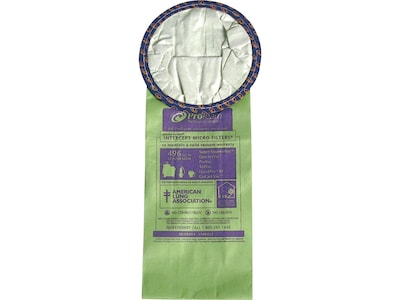ProTeam Vacuum Filter Bags, Green/Purple, 10/Pack (100431)
