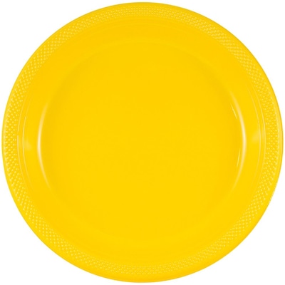 yellow disposable plates