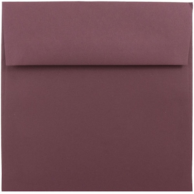 JAM Paper® 5.5 x 5.5 Square Envelopes, Burgundy, 25/pack (36397337)