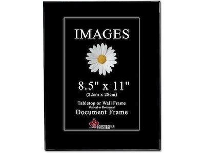 Lawrence Frames Images Plastic Certificate Frames, Black, 6/Pack (350081)