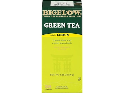 Bigelow Green with Lemon Tea Bags, 28/Box (RCB10346)