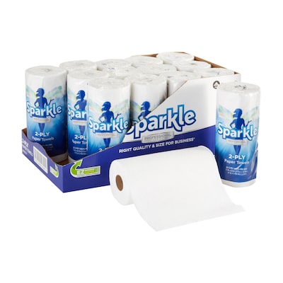Sparkle Professional Kitchen Roll Paper Towels, 2-Ply, 85 Sheets/Roll, 15  Rolls/Carton (2717714) | Quill.com