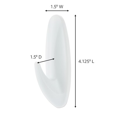Command Large Designer Hooks, 5 lb., White, 16/Pack (17083-S16NA)