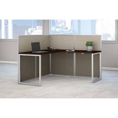 Bush Business Furniture Easy Office 60W L-Shaped Cubicle Workstation, Mocha Cherry (EOD360MR-03K)