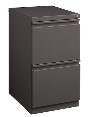 Hirsh 20" 2-Drawer Mobile Pedestal File Cabinet, Letter-Size, Medium Tone (19358)