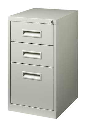 Hirsh 19" File Cabinet with Wheels, 3 Drawers, Gray (19529)