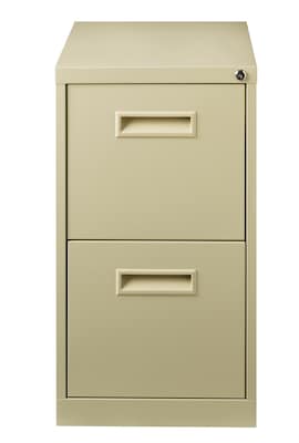 Hirsh 19" File Cabinet with Concealed Wheels, 2 Drawers, Putty (19530)