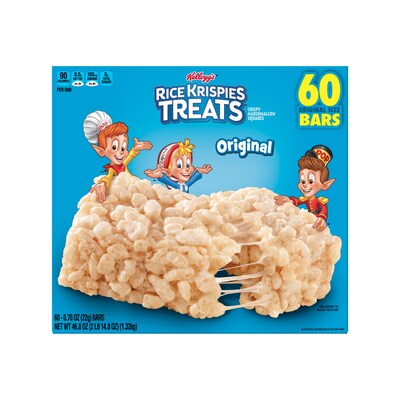 Rice Krispies Treats Marshmallow Cereal Bar, 0.78 oz., 60 Bars/Box (KEE17120)