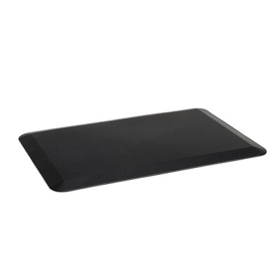 Essentials by OFM 30 x 20 Rectangular Anti-Fatigue Comfort Mat for Carpet & Hard Surface, Black, PVC (ESS-8810-BLK)