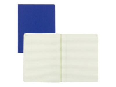 Rediform Chemistry Lab Notebook, 7.5" x 9.25", Narrow Ruled, 60 Green Tint Sheets, Blue Cover (43571)
