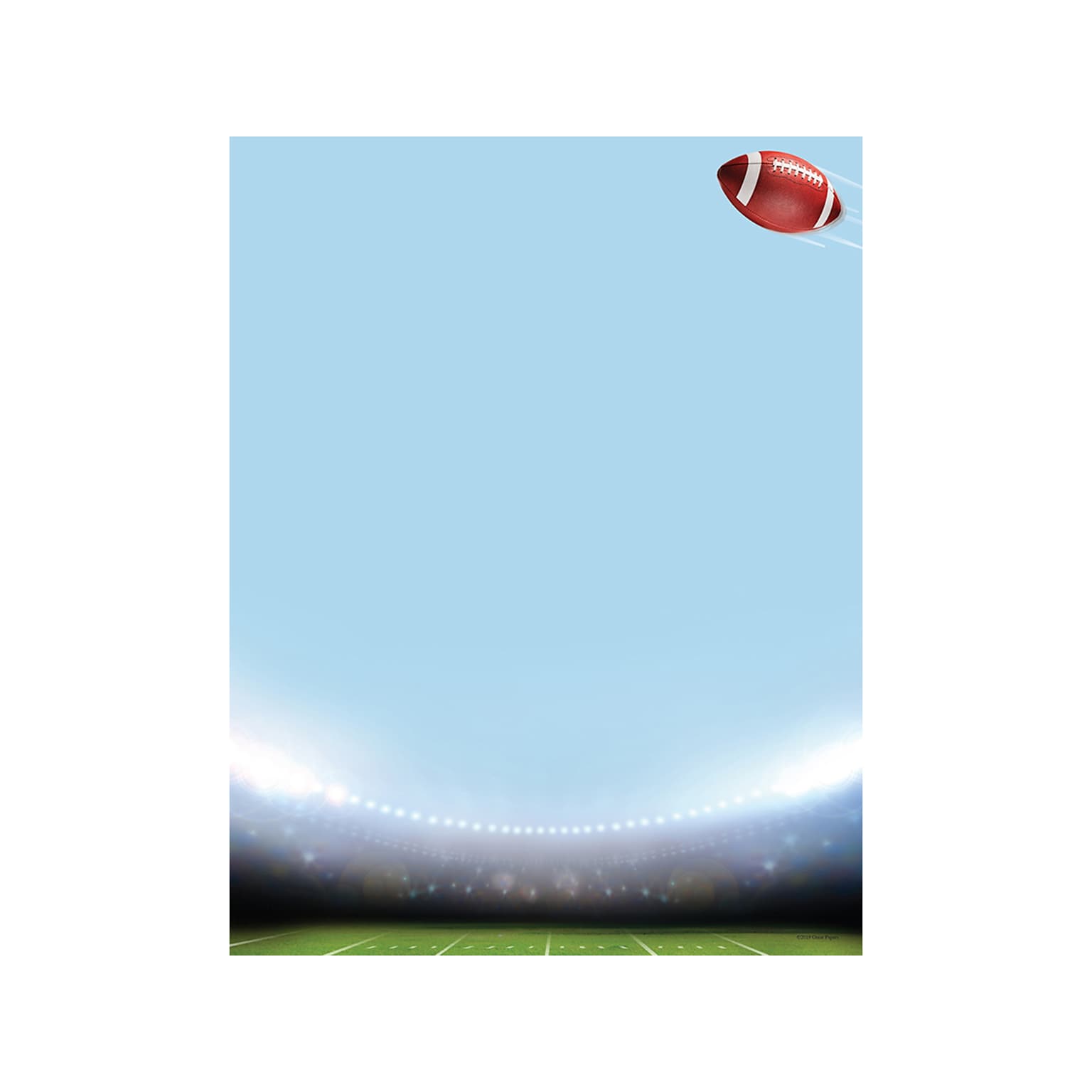 Great Papers! Game Time Football Letterhead, Multicolor, 80 Per Pack (2019060)