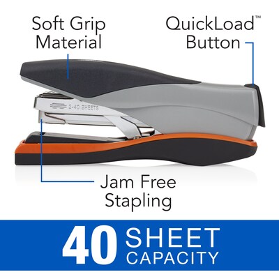 Swingline Optima 40 Desktop Stapler, 40-Sheet Capacity, Staples Included, Silver/Black (87845)