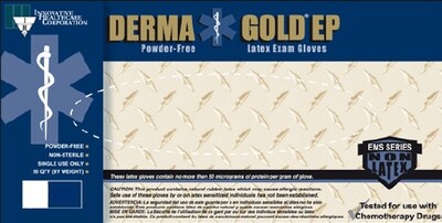 Innovative Dermagold Ep Ems Series Powder Free Cream Latex Gloves, XL, 50/Box (103250BX)