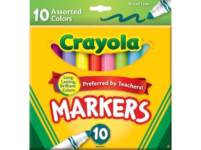 CRAYOLA 58-7722 Markers Classic Assorted Broad Tip