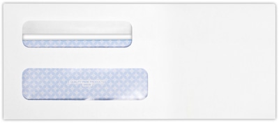 Quality Park Redi-Seal Self Seal Security Tinted #8 Double Window Envelope, 3 5/8 x 8 5/8, White W