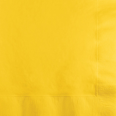 Celebrations 2 Ply Lunch Napkins, School Bus Yellow, 20/Pack (523269)