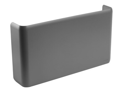 Poppin 1-Pocket Plastic Letter Size Wall File, Dark Gray (105092)