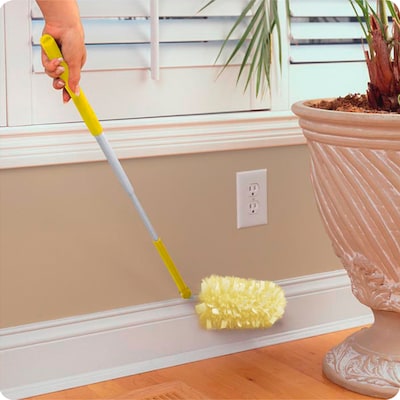 Swiffer 360 Durable Heavy Duty Fiber Dusters with Extendable Handle Kit,  White/Yellow (44750) | Quill.com